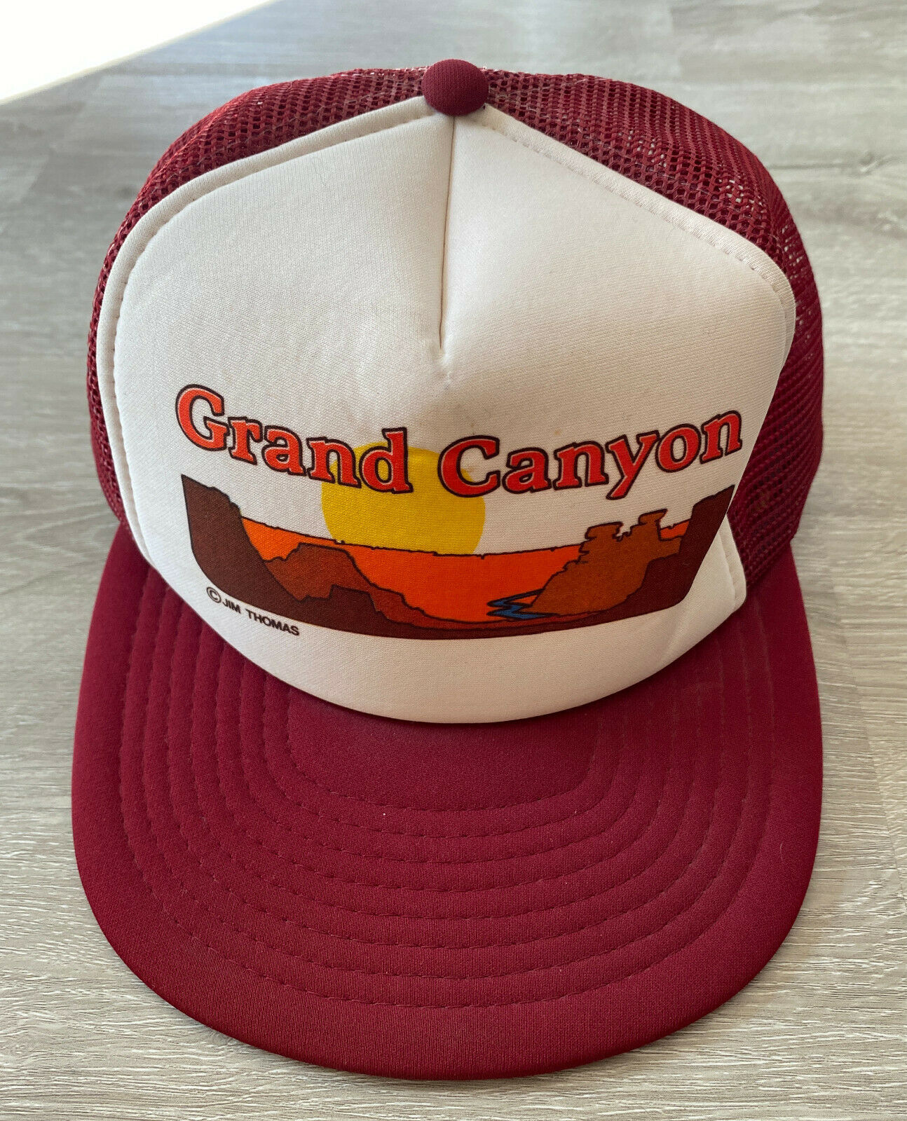 Vintage Sportcap Snapback Jim Thomas Grand Canyon Trucker Mesh Hat Cap Sport